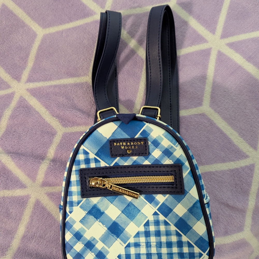 Bath & Body Works Gingham Makeup Backpack
